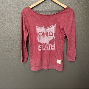 The Ohio State 3/4 sleeve low back top